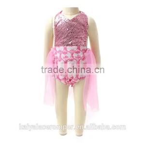 2016 Wholesale Baby Girl Romper Toddler Pink Bodysuit High-quanlit Kids Clothes thumbnail-1
