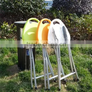 Strong and Durable 45H Metal Leg and Plastic Triangle Folding Stool thumbnail-4