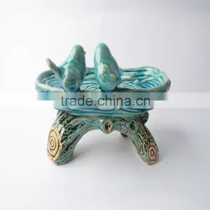 Hotsale Ceramic Bird Feeder With Pigeon Bird thumbnail-3