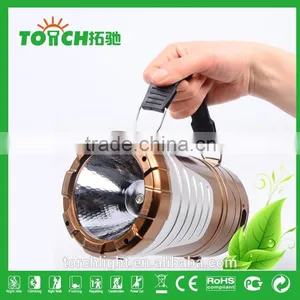 High Power Emergency Solar LED Lantern Light 16+1 Fashion Golden Color and Balck Color With USB for Outdoor Camping Lights thumbnail-1