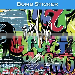 HD-136 Air Bubble Free Fictional Car Vinyl Sticker Bomb Auto Body Color Sheet thumbnail-2