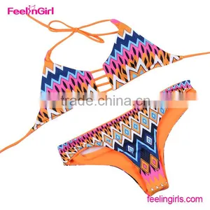 Mix Color Open Sling Teen Women Bikini Swimwear thumbnail-5
