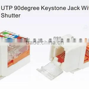 Cat5e / Cat6 UTP 90degree Keystone Jack With Transparent Shutter thumbnail-1