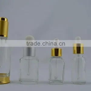 Clear Glass Oil Bottle With Golden Cap Glass Water Bottle Cosmetic Glass Bottle thumbnail-1