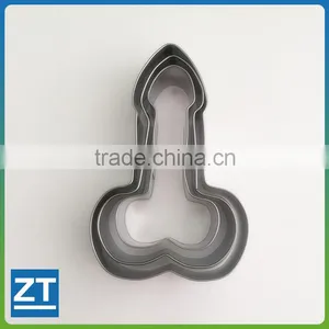 Penis Stainless Steel Cookie Cutters Set, Set of 3 thumbnail-1