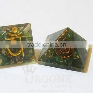 Orgone Sanskrit Heart Chakra Pyramid |-Orgone Chakra Energy Pyramid Wholesaler India thumbnail-1