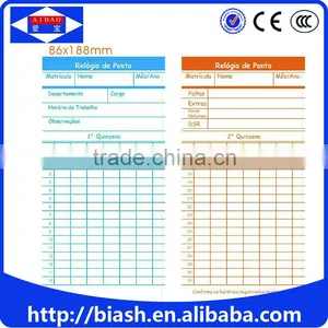 English Data Stamp Punch Time Card/paying Punch Time Card thumbnail-2