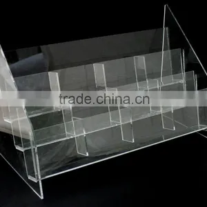 3 Tier 12 Pockets Acrylic Brochure/ Card Leaflet Display Stand ( Holder/Rack/Shelf/Riser/Banner) thumbnail-1