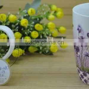 11OZ Garden Butterfly Design Full Decal Print Coffee Cups, Shiny Surface Porcelain Mug, KL5004-10687 thumbnail-1