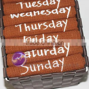 China Wholesale Yarn-dyed Embroidery Design Waffle Weave Cotton Dish Towel Set thumbnail-3