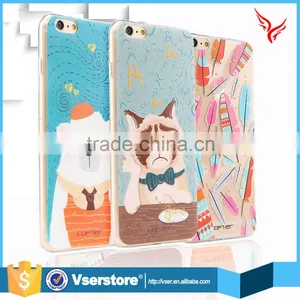 Wholesale Hot Candy Color Plastic Mobile Phone Cover Case for Iphone 6 6s Soft Silicon 3D Print Relief Designer Phone Cases thumbnail-2