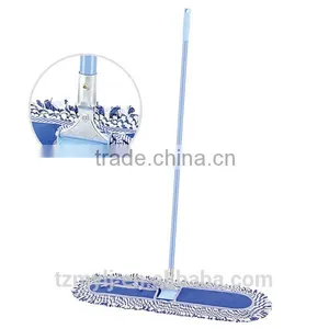 ss Handle With ss Clip Blue With White Cotton Flat Mop40 60 70 90cm thumbnail-2