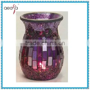 10.5Dx14H Hand Made Mosaic Mirror Aroma Oil Burner thumbnail-1