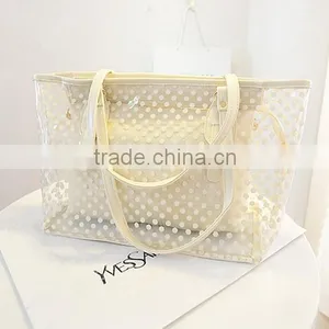 Fashion and Durable Hot Green Wave TPU Tote Bag for Wholesale thumbnail-3
