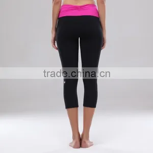 SUPPLEX Nylon/ Lycra/ Spandex Black Long Design ODM or OEM Service Yoga Leggings thumbnail-4
