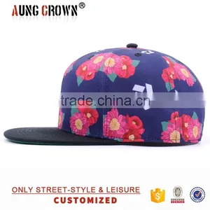 Blank Floral Snapback Hats Caps Wholesale thumbnail-3