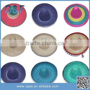Custom Fashion Sombrero Mexican Straw Hat thumbnail-1