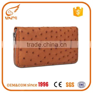 Genuine Ostrich Skin Manufacturers News Orange Ladies Hand Purse thumbnail-1