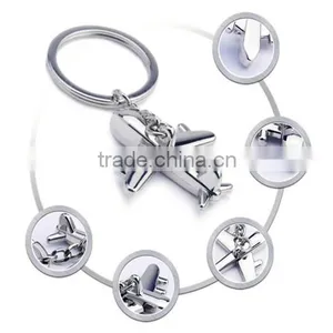 Keyring Mini Air Plane Metal Alloy Keychains Creative Gift Keyfob thumbnail-5