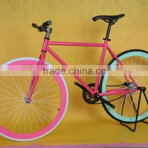 700C Colorful Fixie Fixed Bike Form TAIWAN Fixed Gear Bikes Factory to Wholesale Blue Fixed Gear Bike thumbnail-2