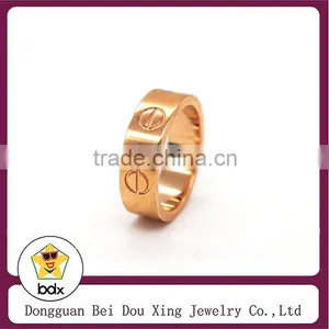 18k Rose Gold Lover Ring With Engraved Love Cardier Logo Fashion Rings Design for Women thumbnail-1