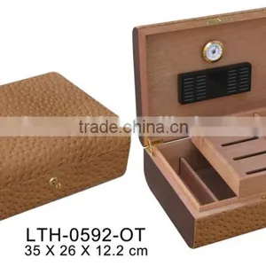 Leather Cigar Humidor Box Cigar Case Leather thumbnail-3