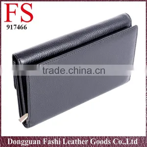 Women Long Black High Quality Leather Wallet thumbnail-4