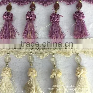 New Design Wholesale Curtain Fringe With Crystal for Home Textile Accessory thumbnail-3