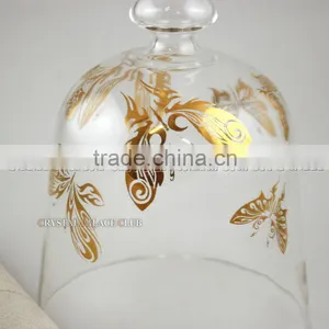 Pure Clear Quartzl Singing Bowl Grail With Handle or Stand With Gold Design thumbnail-5