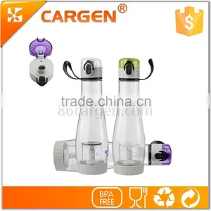 Gym Outdoor 550ml Clear Plastic Green Tea Water Bottle thumbnail-2