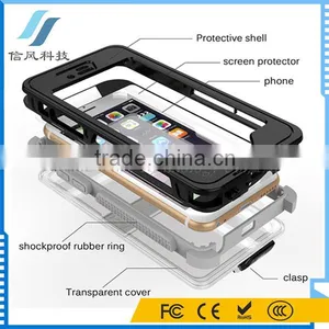 Shockproof Waterproof Case Cover for IPhone 6 6S Diving With Button And Holder Stand thumbnail-2