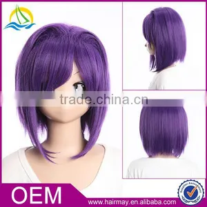 New Product Good Quality CLANNAD Fujibayashi Ryou Male Purple Cosplay Wig thumbnail-1