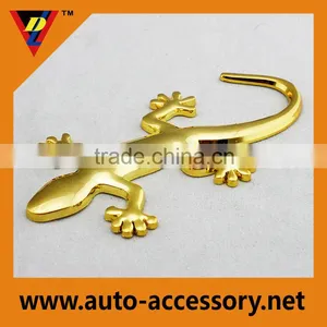 Gecco Animal Car Badge Custom Gold Plate Logo thumbnail-1