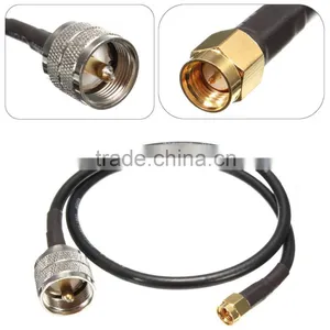20 Inch Pl239 Male Plug Bulkhead to SMA Male Plug RF Coax Pigtail RG316 Jumper Cable thumbnail-1