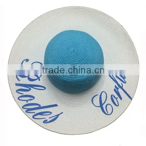 Promotion Ladies Floppy Straw Beach Hats,custom Ladies Hats, Ladies Printed Logo on Brim Beach Hats (SU-SH3366) thumbnail-3