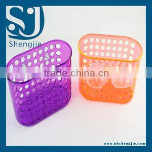 Trade Assurance Plastic Suction Cup Bathroom Basket /holders/shelf/PLASTIC BASKET Bathroom Basket With Handle thumbnail-2