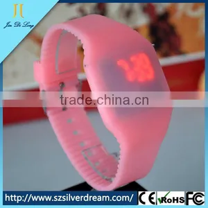 New Custom Fashion Led Children Square Silicone Wrist Silicone Quartz LED Watch thumbnail-1
