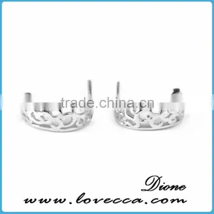 Free Shipment Women Pure Silver Leaf Earring Setting Wholesale Factory Supplier thumbnail-5