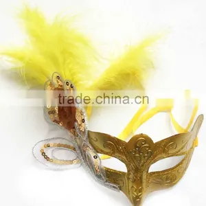 Party Face Mask With Feather, Halloween Party Mask thumbnail-6