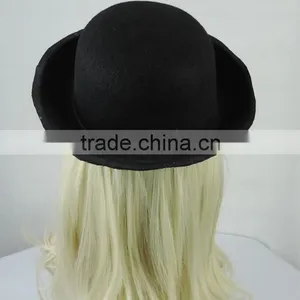 Black Bowler Hat Setting Cap Party or Usually Can Wear thumbnail-6