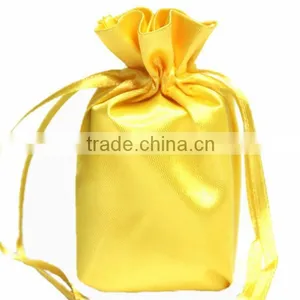 6x9 Fushia Drawstring Satin Bag for Wig With Logo Imprinted thumbnail-2