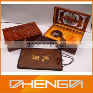 Hot!!! Customized China High Standard Matte Lacquer Engrave Wooden Precious Tea Box (ZDW13-021) thumbnail-1