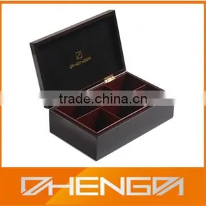 Hot!!! Customized Made-in-China 6 Comparment Shining Logo Wine Lacquer Tea Gift Box (ZDW13-T021) thumbnail-1