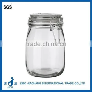 500ml, 700ml, 1L Ball Shape Glass Jar for Jam With Clip Glass Lid Canister CK01 thumbnail-1