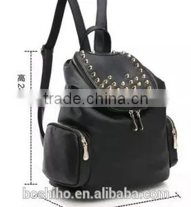Customized Latest Design Girls Women Fashion Trendy Rivet Backpack Bag thumbnail-1