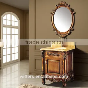 WTS-1011 Traditional Style Antique Mirrored Cabinets Type Classic Bathroom Vanity thumbnail-2