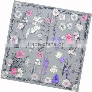 Lady's Fashion Print Silk Twill Square Scarves thumbnail-1