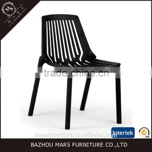 Red Black High Quality pp Stackable Plastic Chair thumbnail-3