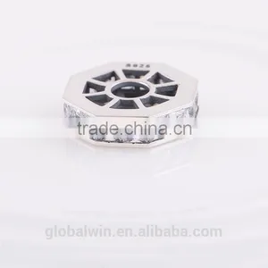 Antique Silver Charms Crystal Silver Beads Wheel Jewelry Charm Wholesale thumbnail-3