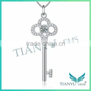 Forever Brilliant Moissanite Color Asscher Cut 5mm vs 6mm Discount Moissanite Pendants thumbnail-1